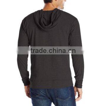 New Style Design Custom Cotton Spandex Solid Color Long Sleeve Hoodie for Men photo-6