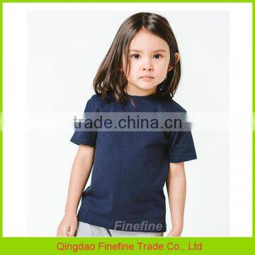 OEM Service Cotton knitted Plain Kids Tshirts