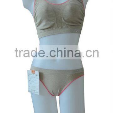 Hot Sale Pink Nude Seamless Woman Underwear Ladies Melange Sport Bra photo-2
