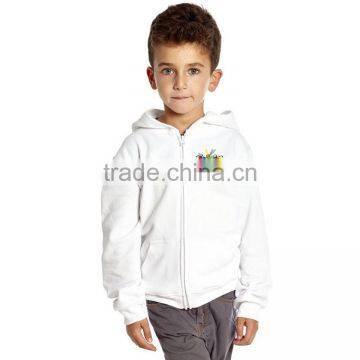 Wholesale 65 Cotton 35 Polyester Children Custom Printed Zip Up Fleece Hoodie
