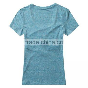 Cheap Wholesale 95% Polyester 5% Spandex Dry Fit Women t Shirt photo-4