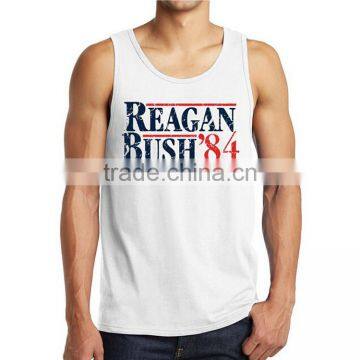 Latest Fashion Design Custom Printing 100% Cotton Bodybuilding Stringer Wholesale Mens Tank Top photo-6