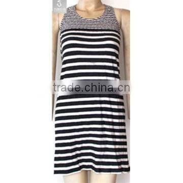 Seamless stripe knitted fashion one piece dress pattern