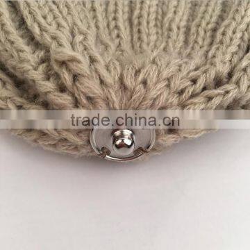 Myfur Wholesale Beanie Knit Hats With Fox Fur Pom Poms Wool Winter Hats photo-4