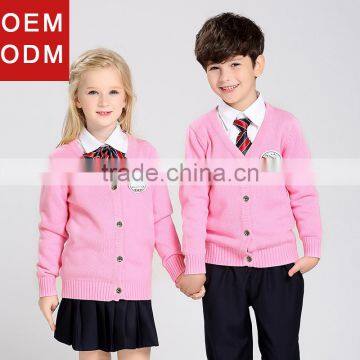 Custom Fashion Cotton School Cardigan Sweaters Primary School Uniform photo-3