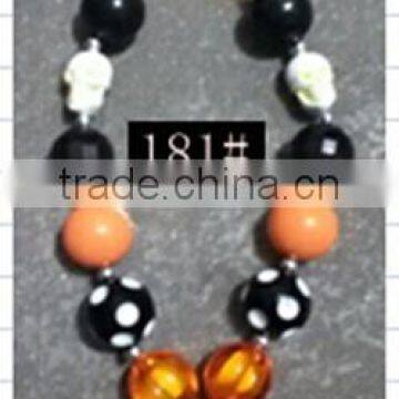 2014 New Halloween Bubblegum Necklace Chunky Necklace Pumpkin photo-3