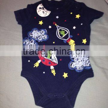 Baby Boy Bodysuits Universe Rocket Cotton