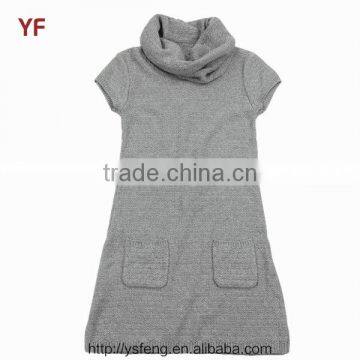 2015 Latest Fashion Short Sleeve Girl Sweater Dress Design photo-3