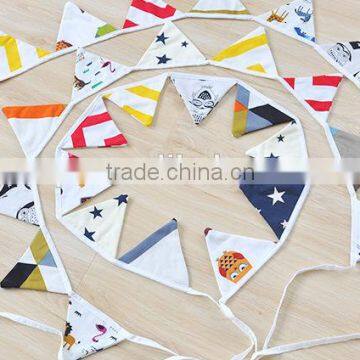 Hot Selling High Quality Fabric Home Decoration Bunting Flag/pennant photo-2