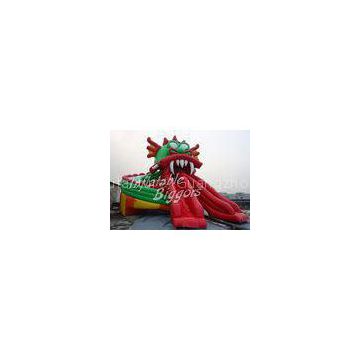 Dragon Red Huge Inflatable Water Park HR4040 EN71 For Pond Water Pool