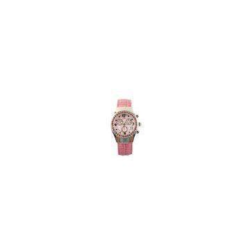 Pink 38.0mm Mop Dial Multi Functional Watches For Ladies OEM Service