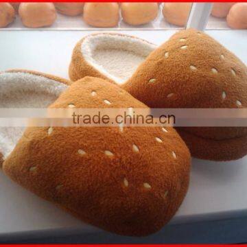 Real hamburger shape stuffed indoor slippers with all sizes