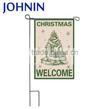 Wholesale Hot Sale 300D polyester Printed Christmas Garden Flag