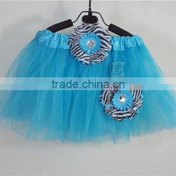 classic nutcracker turquoise ballet tutu with headband flower set costumes