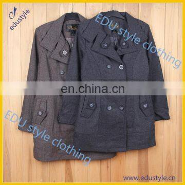 Custom Printing 80% Wool 20% Polyester Women Ladies Overcoat Designs