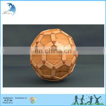 Wooden 3D Brain Teaser Adult Printable Puzzles ball - Soccer Ball Wooden Puzzle