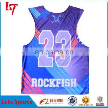 Reversible Training Custom Sublimation Lacrosse Jersey/lacrosse Pre-game Short/mesh Jersey for Game photo-3