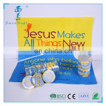 Non-woven custom shaped compressed tissue/magic towel/coin tissue