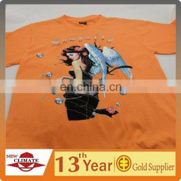 T-shirts with offset&flocking printing,100% cotton single jersey T-shirts