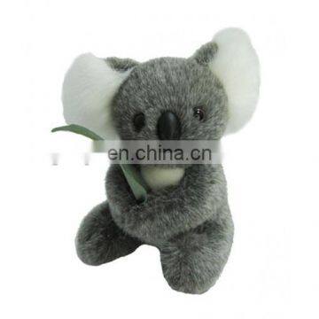 So cute 7inch simple design koala with a leaf plush toy