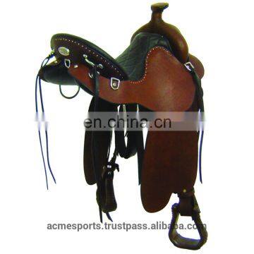 trail saddle - genuine leather western trail saddle