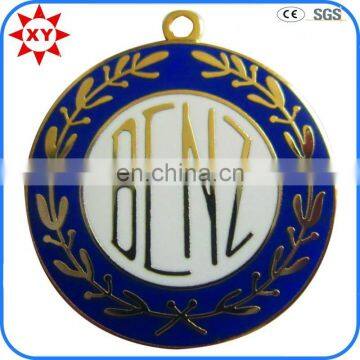 Imitation enamel gold plated metal plaques hanging medal