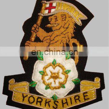 Badge, Badges, Gold Bullion Blazer Badge, Crest, Insignia, Emblem, Patch, Cap Badge, Shoulder Badge, Rank, Premium Quality