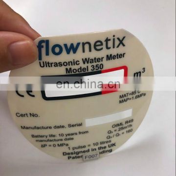 Round transparent pvc printing faceplate sticker