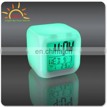 (Super Hot Selling ) 2015 New Design LED Digital Clock, Frozen Clock for Kids, 7 Colors Changing Alarm Clock