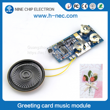 Greeting Card Music Chip Recordable Push Button Sound Modules