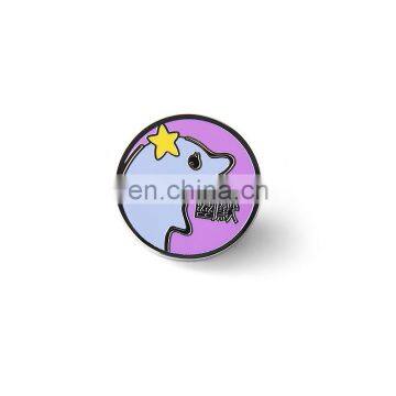 Custom little round enamel lape pin metal badges