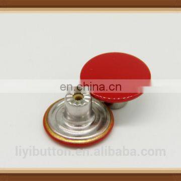 jeans button, brass shank button in red