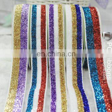 New Style Stripe Metallic Elastic Ribbon