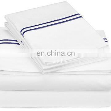 Yalan 400-Thread-Count Cotton Sateen Hotel Stitch Sheet Set