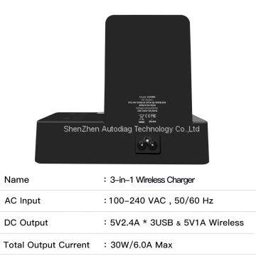 3-in-1 Smart Wireless Charger for pc Phone Laptop photo-5