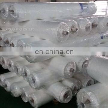 Transparent Leno scaffolding PE Tarpaulin, Mesh 3x3, UV treated, Roll packing