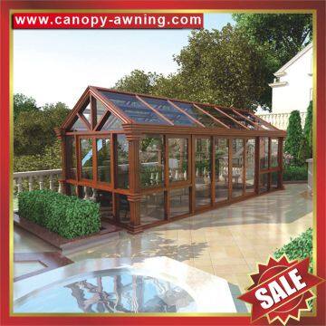 prefab outdoor metal alu aluminum garden glass sunroom sun house room project,excellent aluminium framework,super durable!