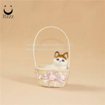 Lifelike Sleeping Cat With Hat Animated Plush Realistic Kitten Bedroom Decor Toys for Kids Vacation Cat Furry Cat photo-2