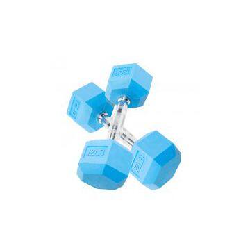 wholesale colorful 12LB Rubber Dumbbell