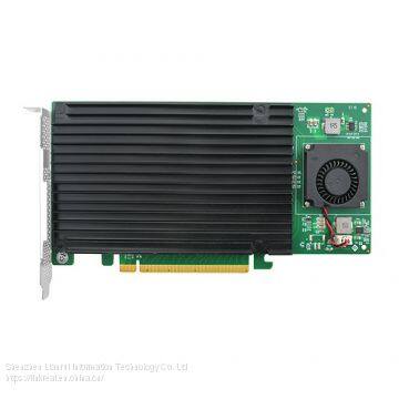 Linkreal PCIe M.2 NVMe SSD adapter card Quad PCIe 3.0 x16 to M.2 NVMe SSD Adapter(Without SSD)