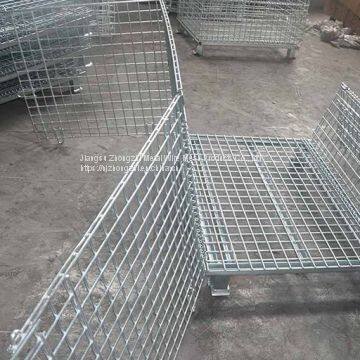 Steel Foldable Wire Mesh Container Custom Wire Container Wire Containers Exporter Steel Wire Mesh Container China photo-5