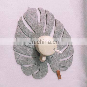 5mm Thickness Green Leaf Felt Placemat photo-4