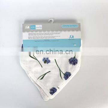 High Quality Natural Colored no Dyeing Muslin Baby Bandana Drool Bibs With 100% Organic Cotton Teething photo-3