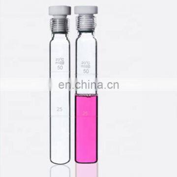 Glass Colorimetic Tube with glass hollow stopper