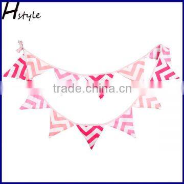 Pink Cotton Fabric, Double Sided Bunting,Banner,Flag,Event PL013