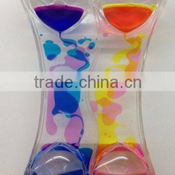 Double Heart Shaped Liquid Hourglass Timer, Gel Table Clock