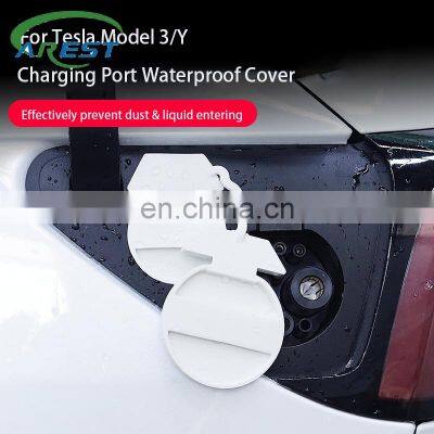 Car Charging Port Waterproof Cover Silicone Car Accessories Dustproof Charging Hole Protector for Tesla Model 3/Y Dropshipping