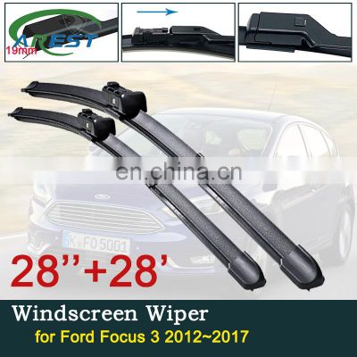 Car Wiper Blades for Ford Focus 3 2012~2017 MK3 2013 2014 2015 2016 Front Window Windshield Windscreen Car Accessories Stickers