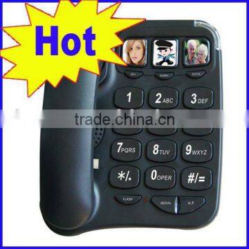 corded black big button landline phone for eldly peple