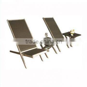 Beach Chairs, Rattan wicker with stainless steel frame